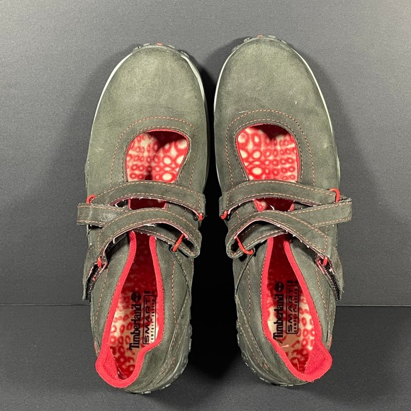 Timberland Mary Jane Outdoor Black Leather Tough Grip Women's‎ Hiking Shoes 8M - Picture 6 of 8